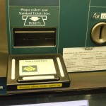 Hier wird die benutzte Fahrkarte wieder aufgeladen.